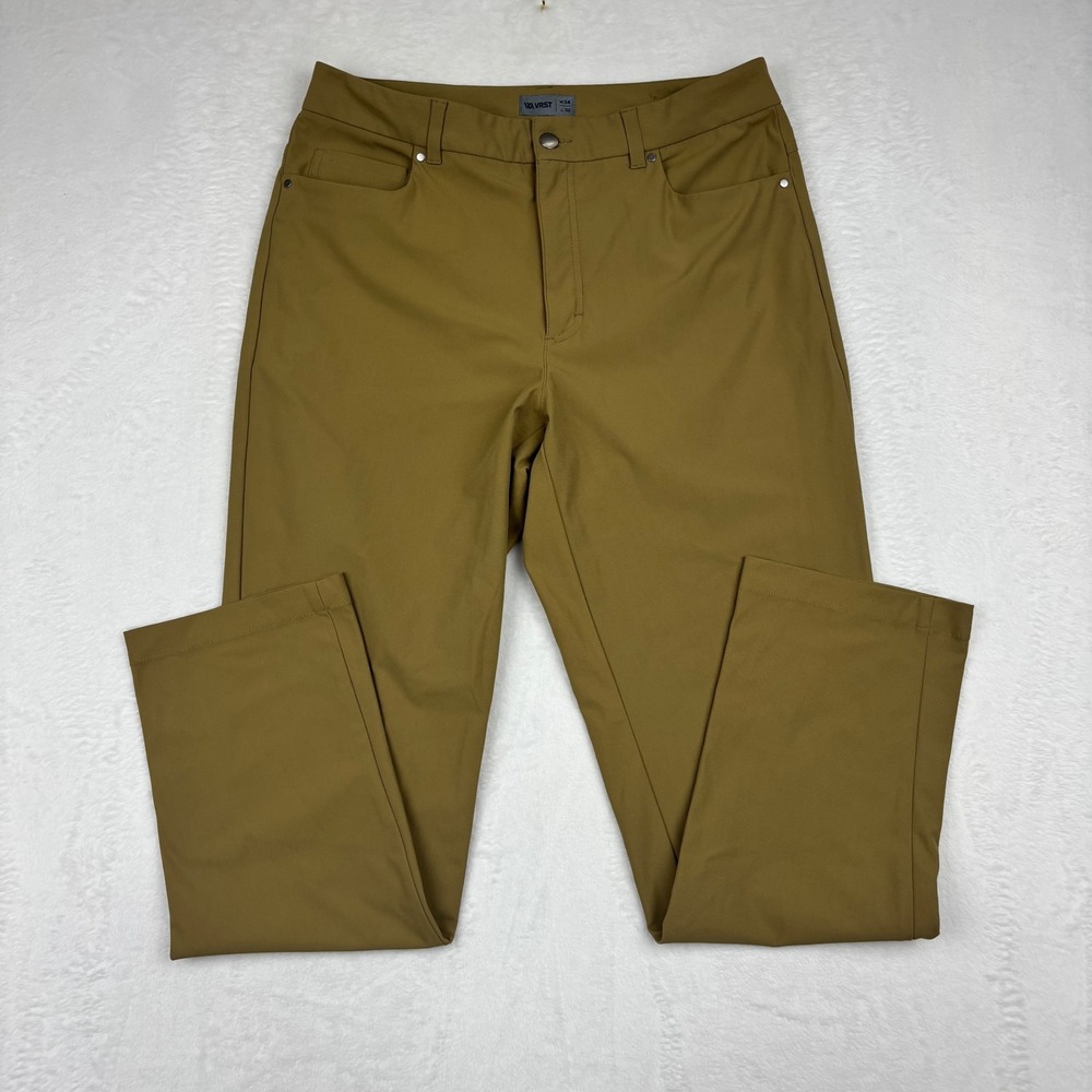 VRST Mens Limitless 5-Pocket Slim Fit Pants 34x32 Dark Khaki Tan Stretch Golf